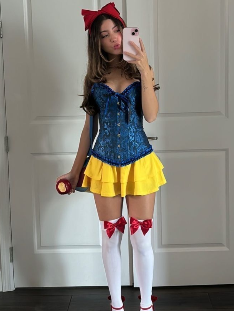 Espartilho Lingerie Branca de Neve