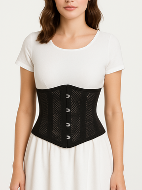 Espartilho Underbust Respirável com Barbatanas Dupla de Aço