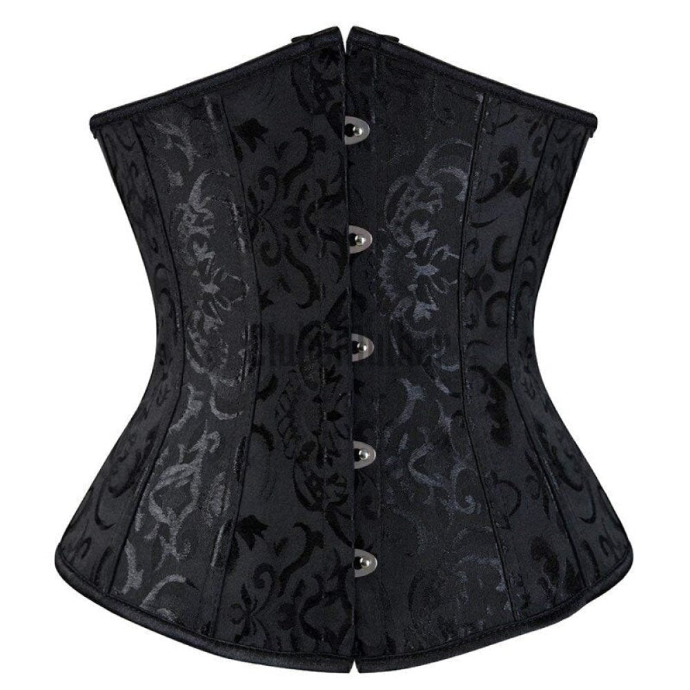 Underbust Corset Dress Top Shirt Skirt 3 Set Front High And Low Burlesque Corsets Bustier Lingerie