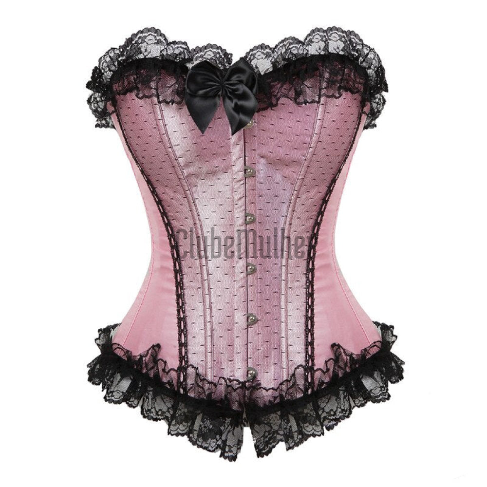 Sapubonva Lace Sexy Corsets For Women Plus Size Costume Overbust Burlesque Corset And Skirt Set Tutu
