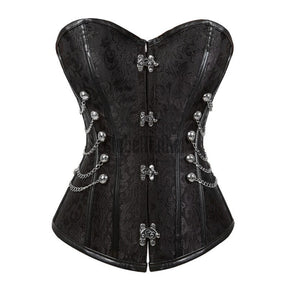 Sapubonva Corset Bustier Skirt Set Sexy Grand Steampunk Leather Clasp Corsets And Bustiers Dresses