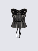 Corset Secret Mesh com Pedrarias