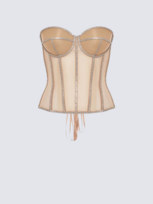 Corset Secret Mesh com Pedrarias