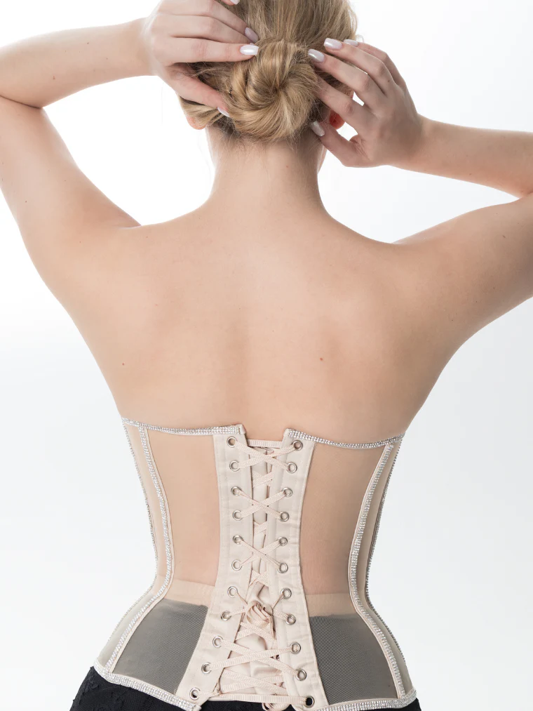 Corset Secret Mesh com Pedrarias