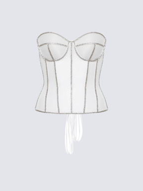 Corset Secret Mesh com Pedrarias