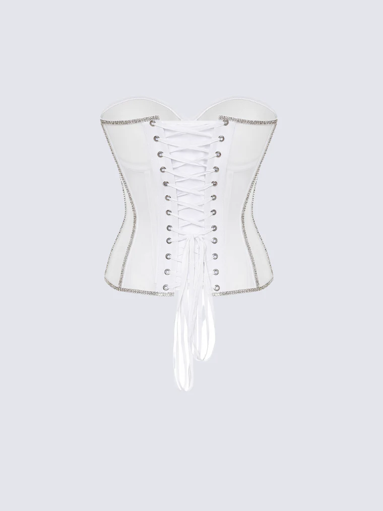 Corset Secret Mesh com Pedrarias