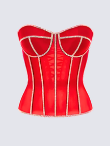 Corset Secret Mesh com Pedrarias